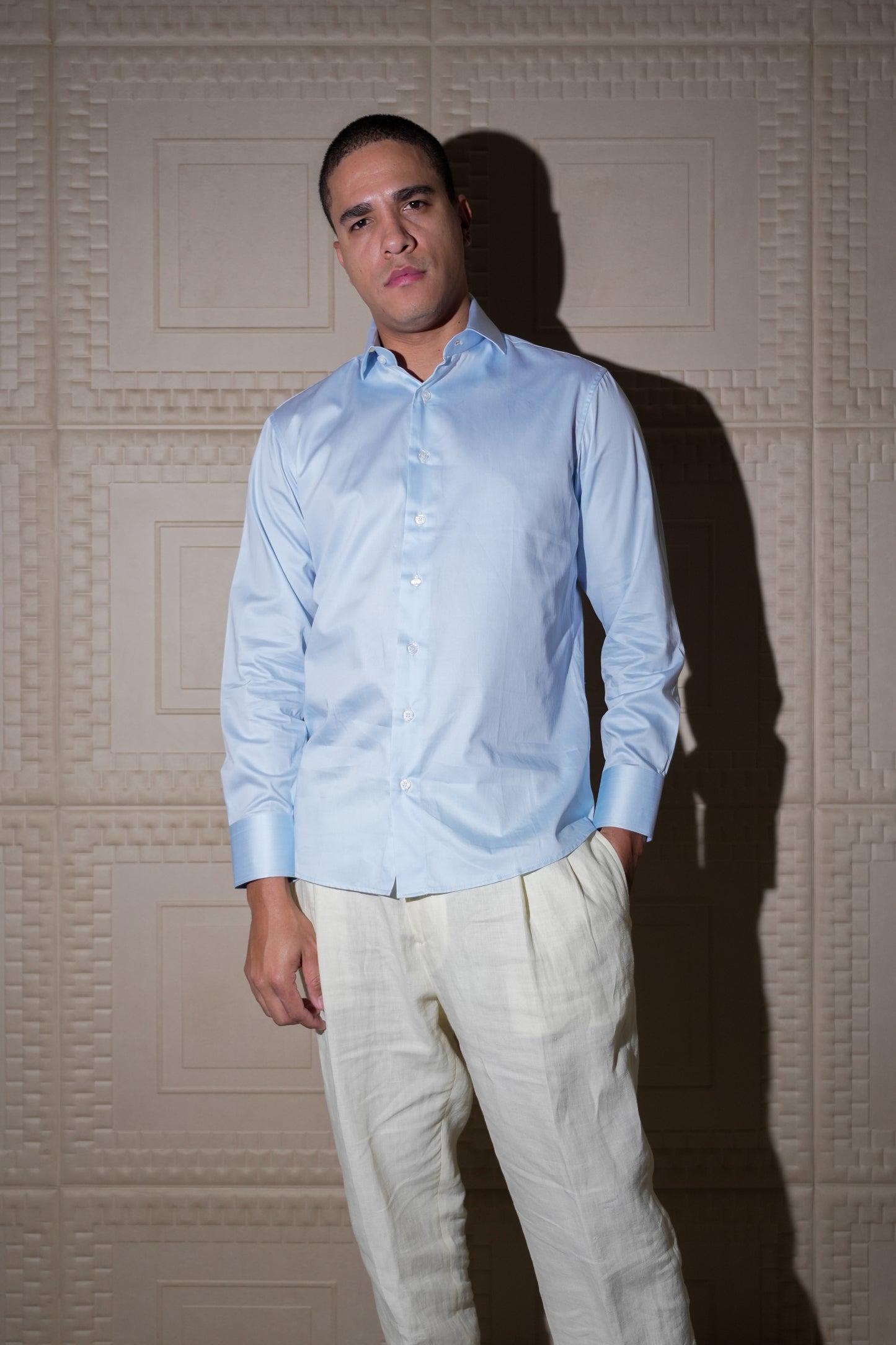 ADRIANO BULGHERONI - CAMISA DE VESTIR SKY BLUE