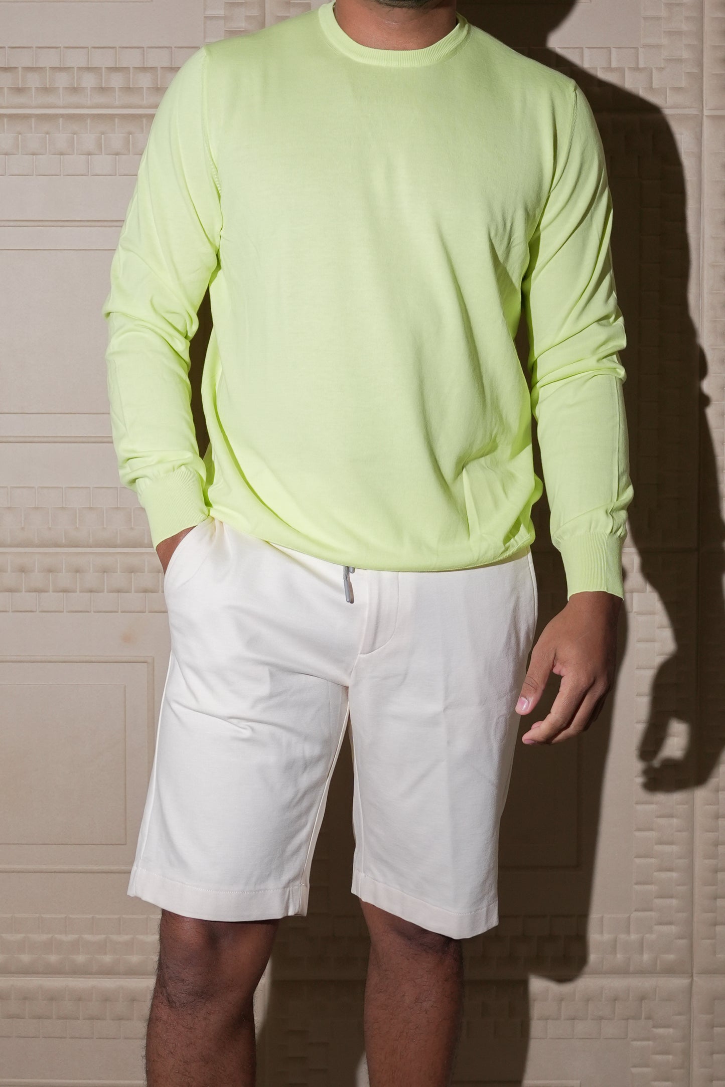 ADRIANO BULGHERONI - SWEATER CUELLO REDONDO AMARILLO