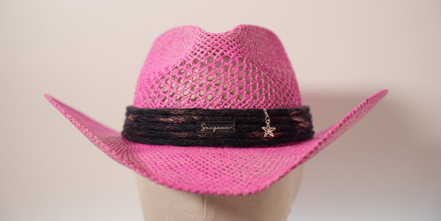 SANJUAN SOMBRERO COWBOY ROSADO