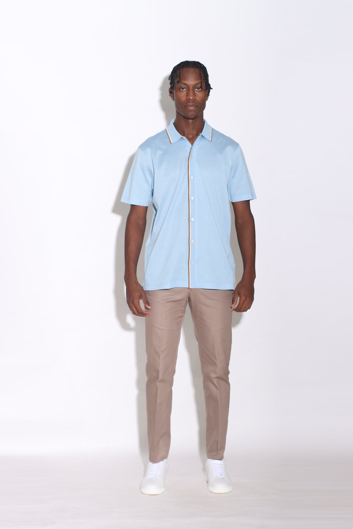 ADRIANO BULGHERONI - CAMISA MANGA CORTA SKY BLUE