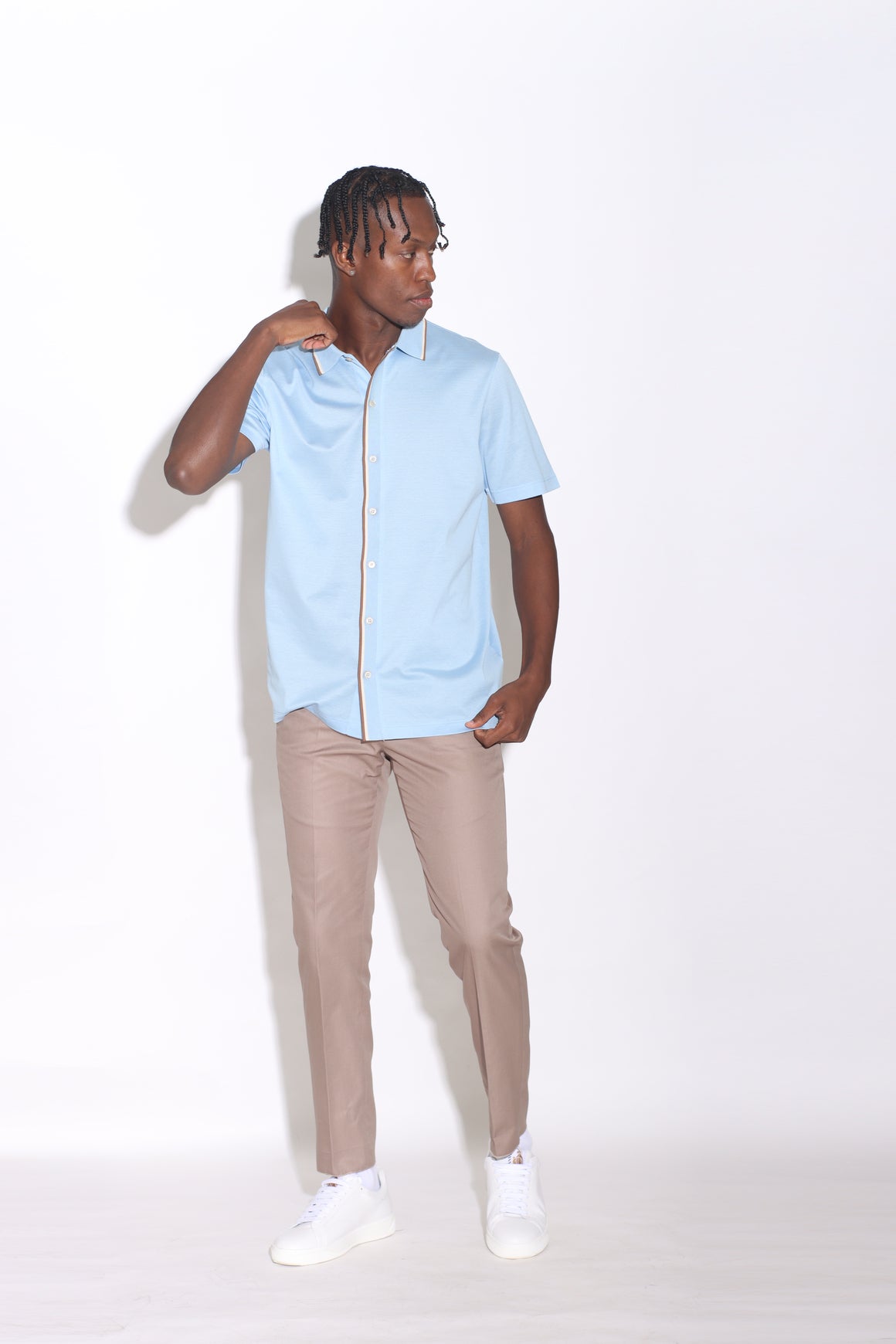 ADRIANO BULGHERONI - CAMISA MANGA CORTA SKY BLUE