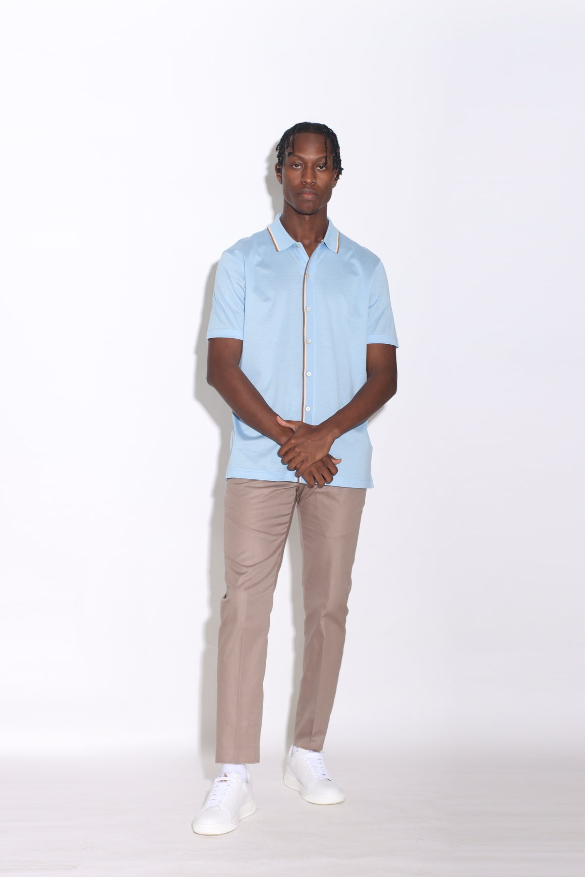 ADRIANO BULGHERONI - CAMISA MANGA CORTA SKY BLUE