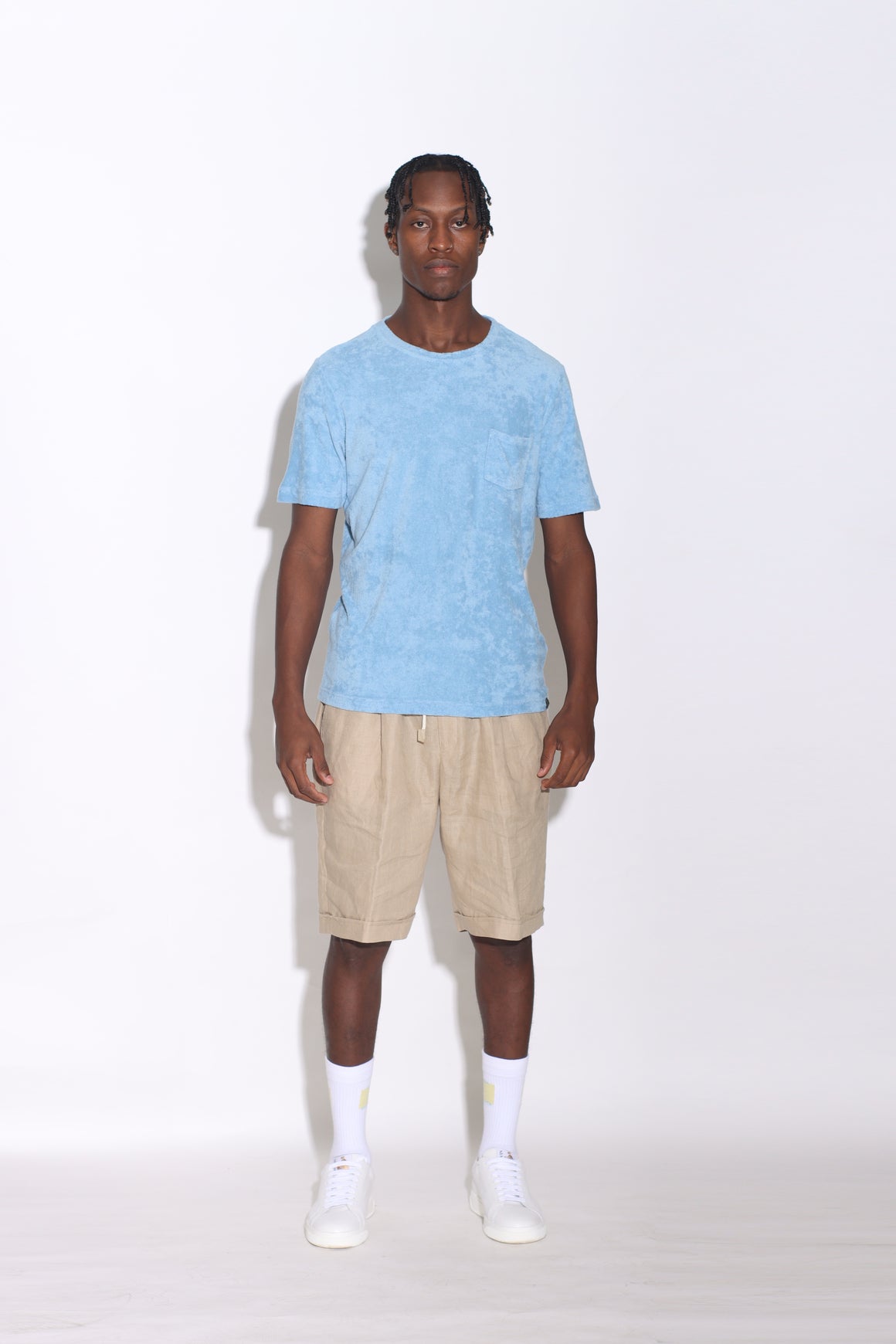 ADRIANO BULGHERONI - BERMUDA DE LINO BEIGE