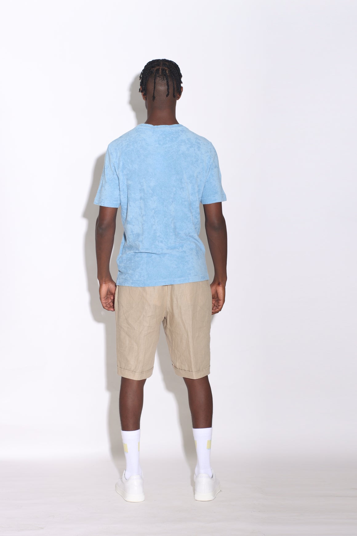 ADRIANO BULGHERONI - BERMUDA DE LINO BEIGE
