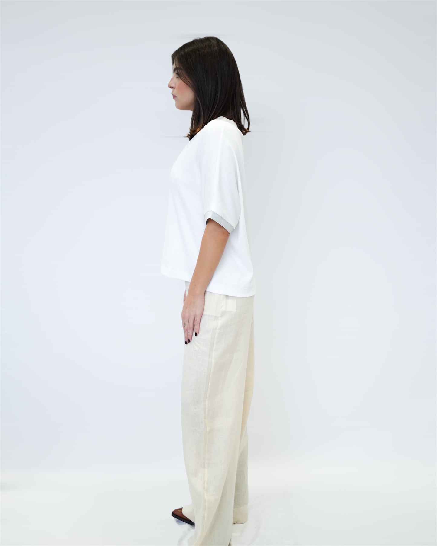 ADRIANO BULGHERONI - PULLOVER FINIT. IN MAGLIA (BLANCO)