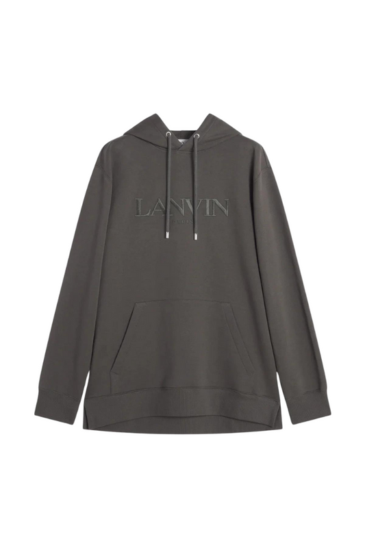 LANVIN - PARIS OVERSIZED HOODIE LODEN