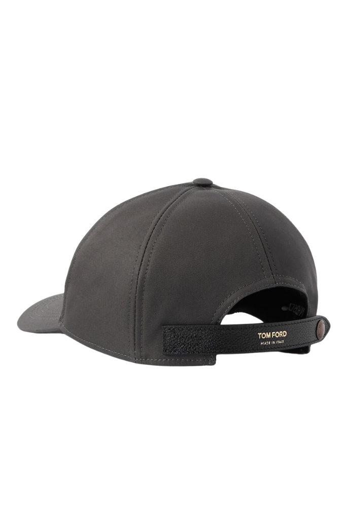 TOM FORD - CANVAS + SMOOTH LEATHER CAP