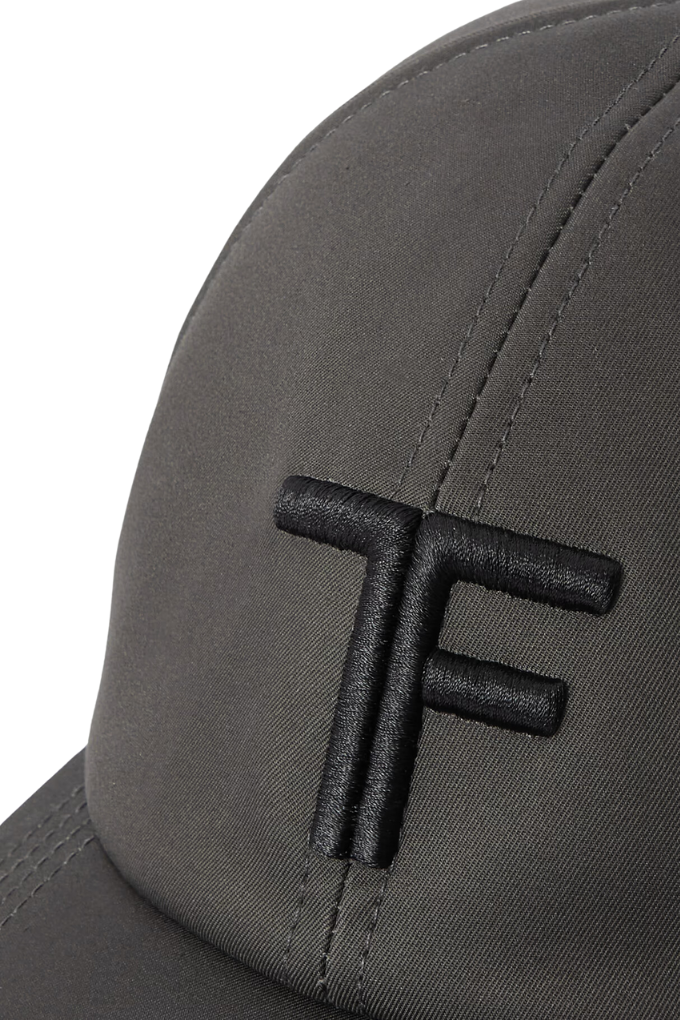 TOM FORD - CANVAS + SMOOTH LEATHER CAP