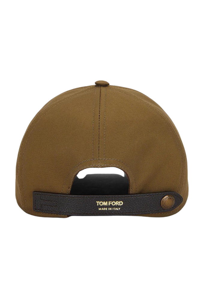 TOM FORD - CANVAS + SMOOTH LEATHER CAP