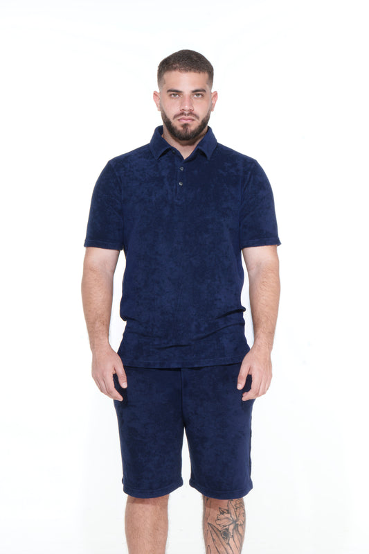 ADRIANO BULGHERONI - POLO TOALLA NAVY BLUE