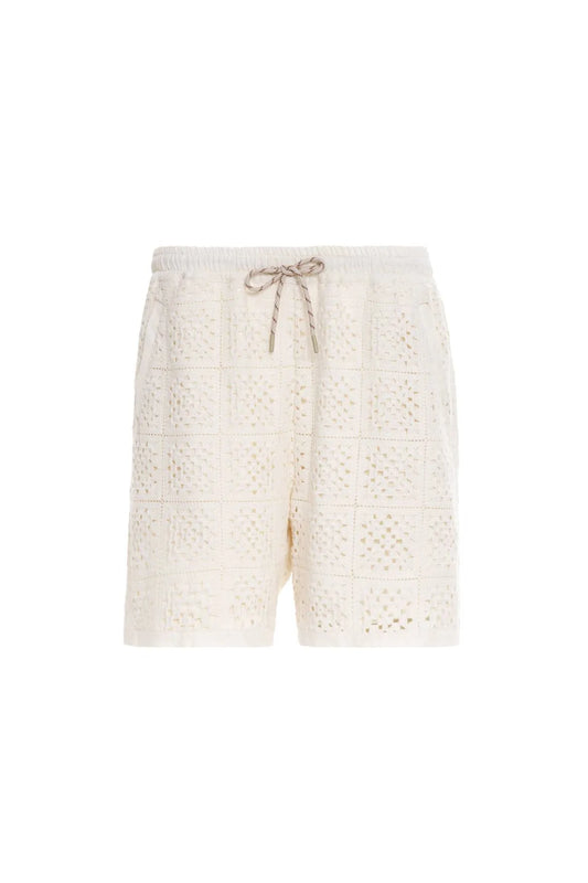 AGUABENDITA - MAURY CROCHET GRES SHORT CREAM