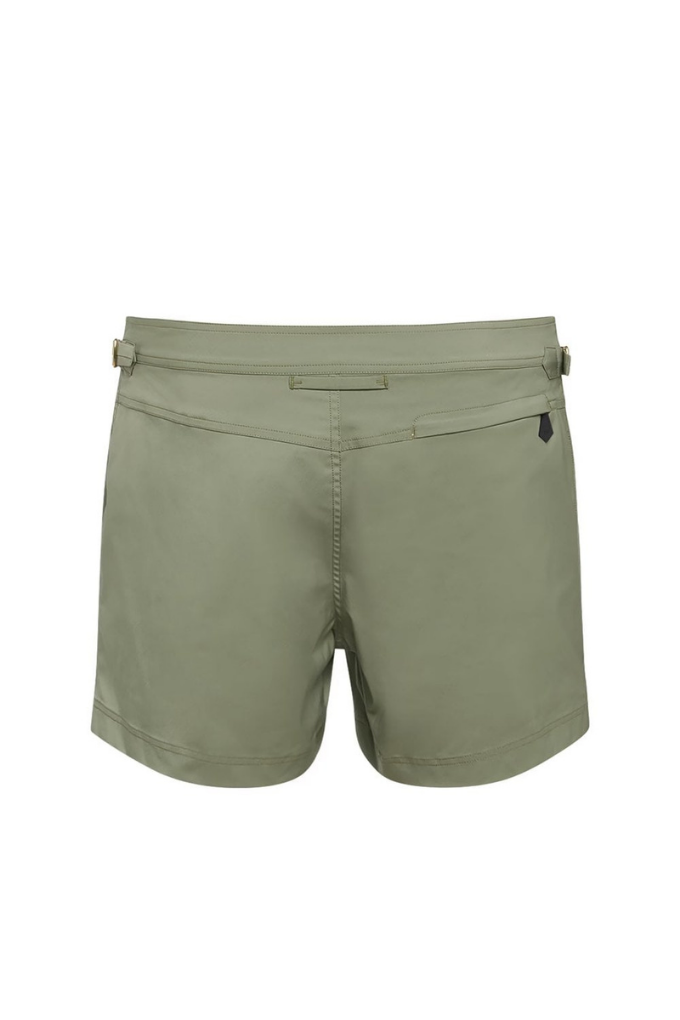 TOM FORD - COMPACT POPLIN SWIM SHORT MILITARY GREEN