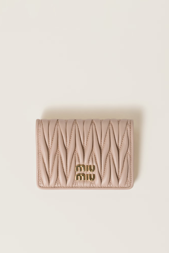 MIU MIU - MATELASSE WALLET PINK