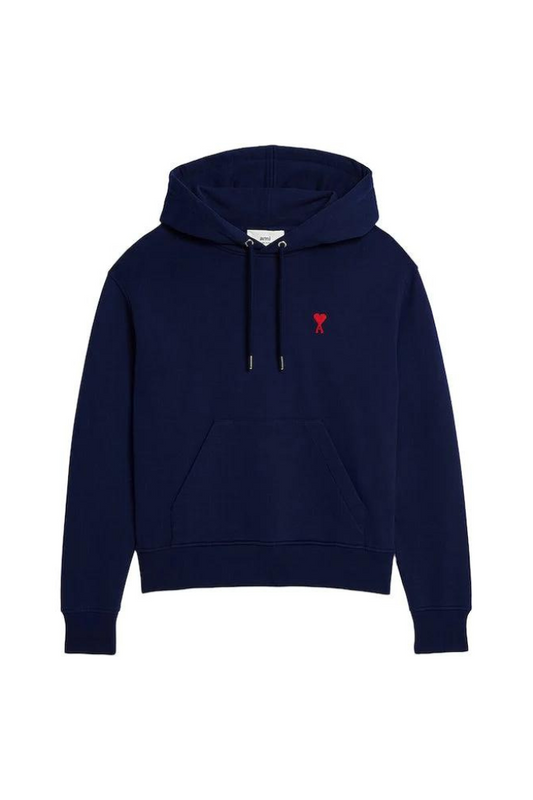 AMI PARIS - AMI DE COEUR HOODIE NIGHT BLUE