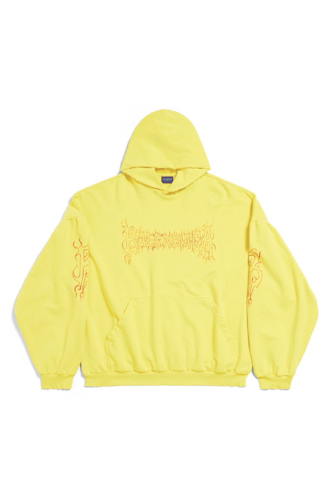 BALENCIAGA - ROUND HOODIE YELLOW / RED