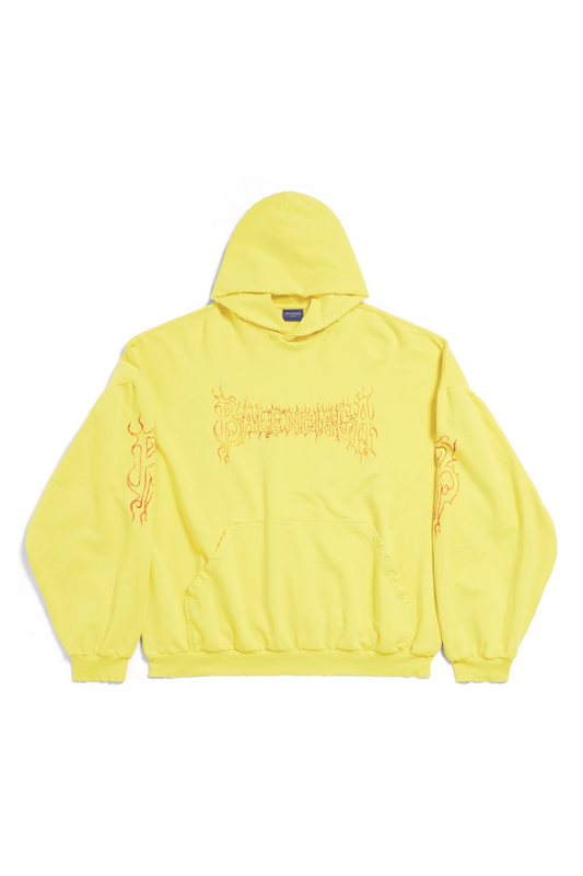 BALENCIAGA - ROUND HOODIE YELLOW / RED