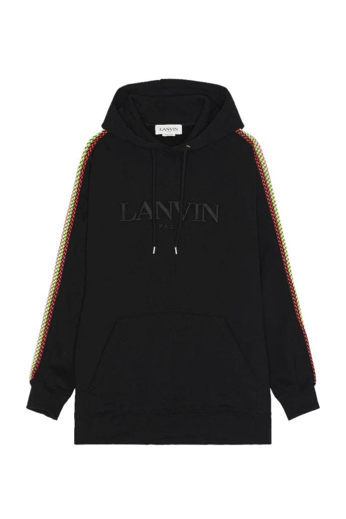 LANVIN - SIDE CURB OVERSIZED HOODIE BLACK