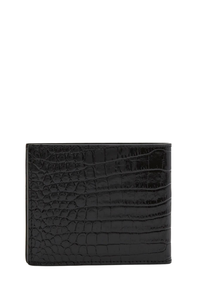 TOM FORD - PRINTED ALLIGATOR T LINE BIFOLD WALLET W