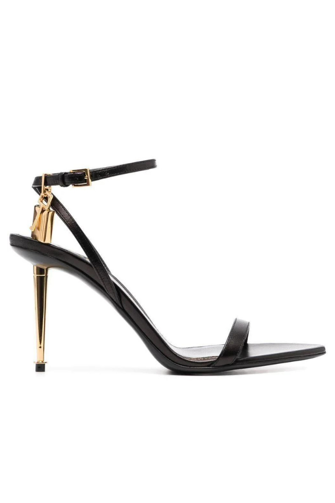 TOM FORD - PRINTED LIZARD POINTY NAKED SANDAL