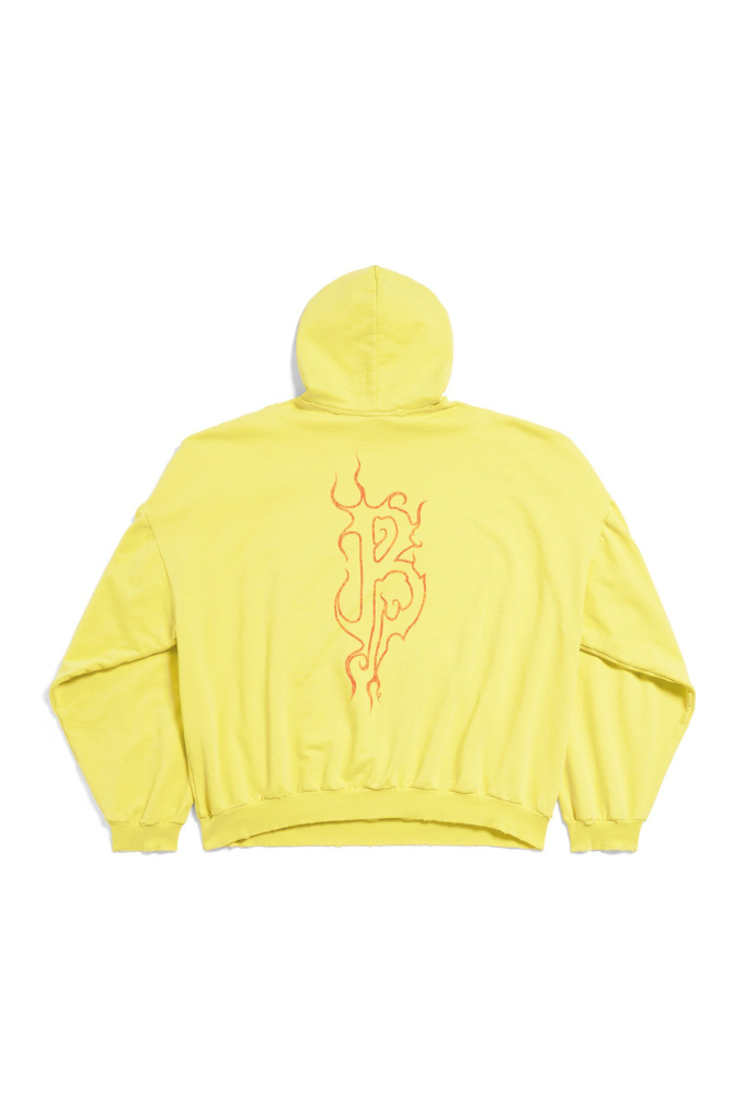 BALENCIAGA - ROUND HOODIE YELLOW / RED