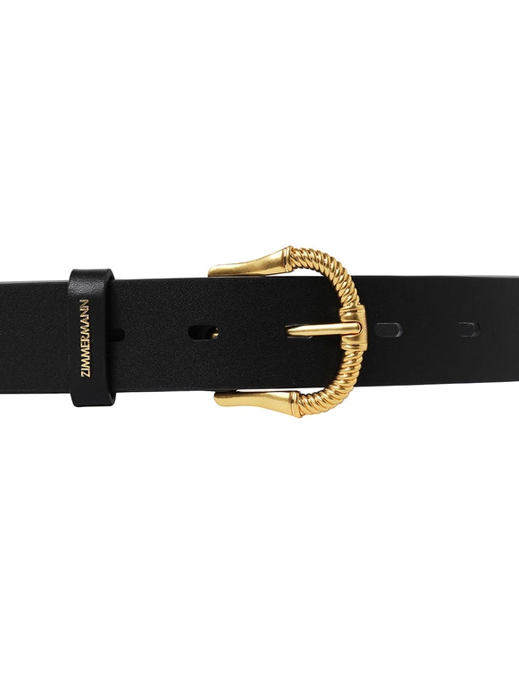 ZIMMERMANN - TWISTED BUCKLE LEATHER BELT 30