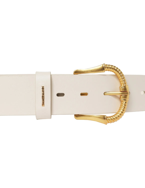 ZIMMERMANN - TWISTED BUCKLE LEATHER BELT 40