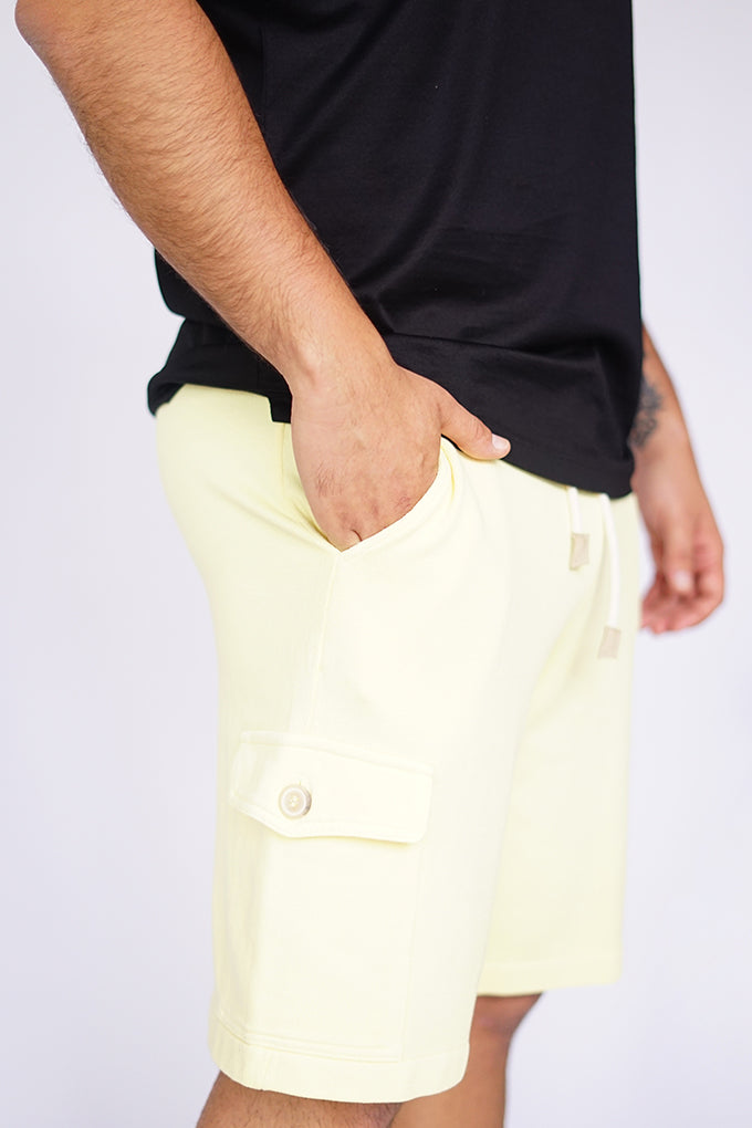 ADRIANO BULGHERONI - SHORT ALGODON CARGO AMARILLO