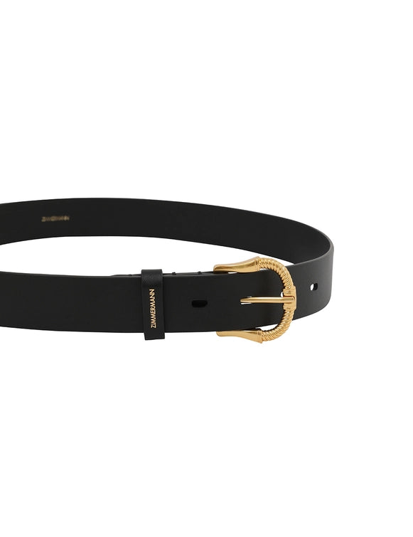 ZIMMERMANN - TWISTED BUCKLE LEATHER BELT 30