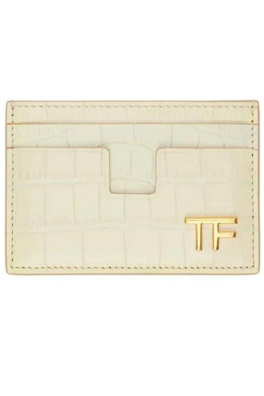 TOM FORD - SHINY STAMPED CROC CARD HOLDER