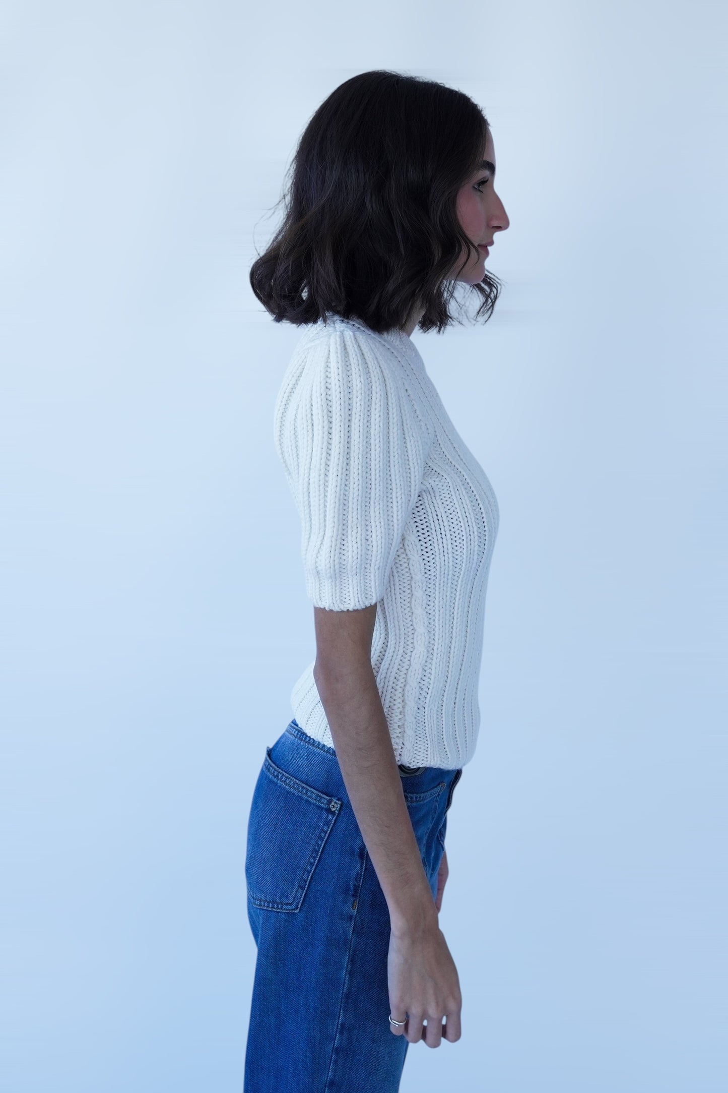 TOM FORD - WOOL RIB 3GG CREWNECK TOP