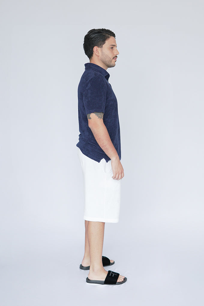 ADRIANO BULGHERONI - SHORTS TOALLA WHITE