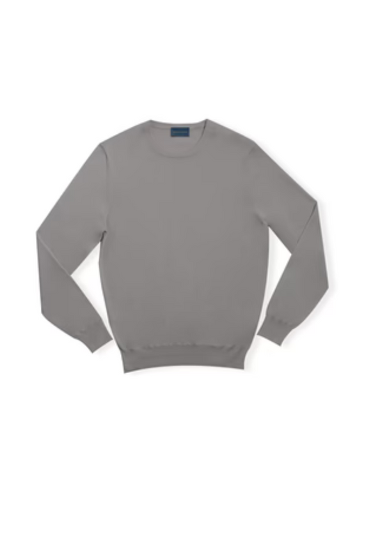 ADRIANO BULGHERONI - SWEATER ALGODON COLOR CEMENTO