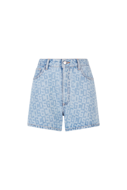 GCDS - GCDS MONOGRAM DENIM SHORTS