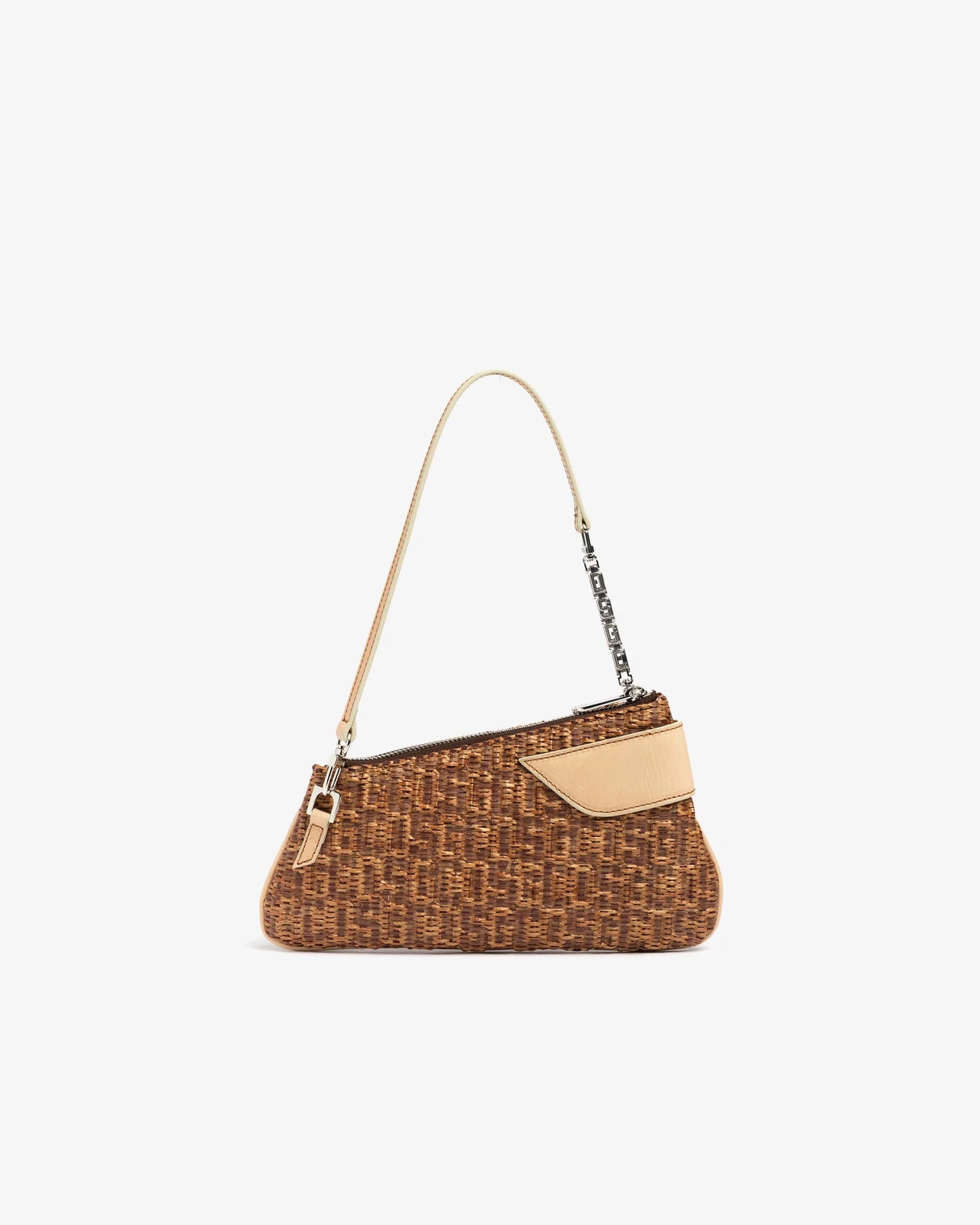 GCDS - COMMA NOTTE GCDS MONOGRAM RAFIA BAG