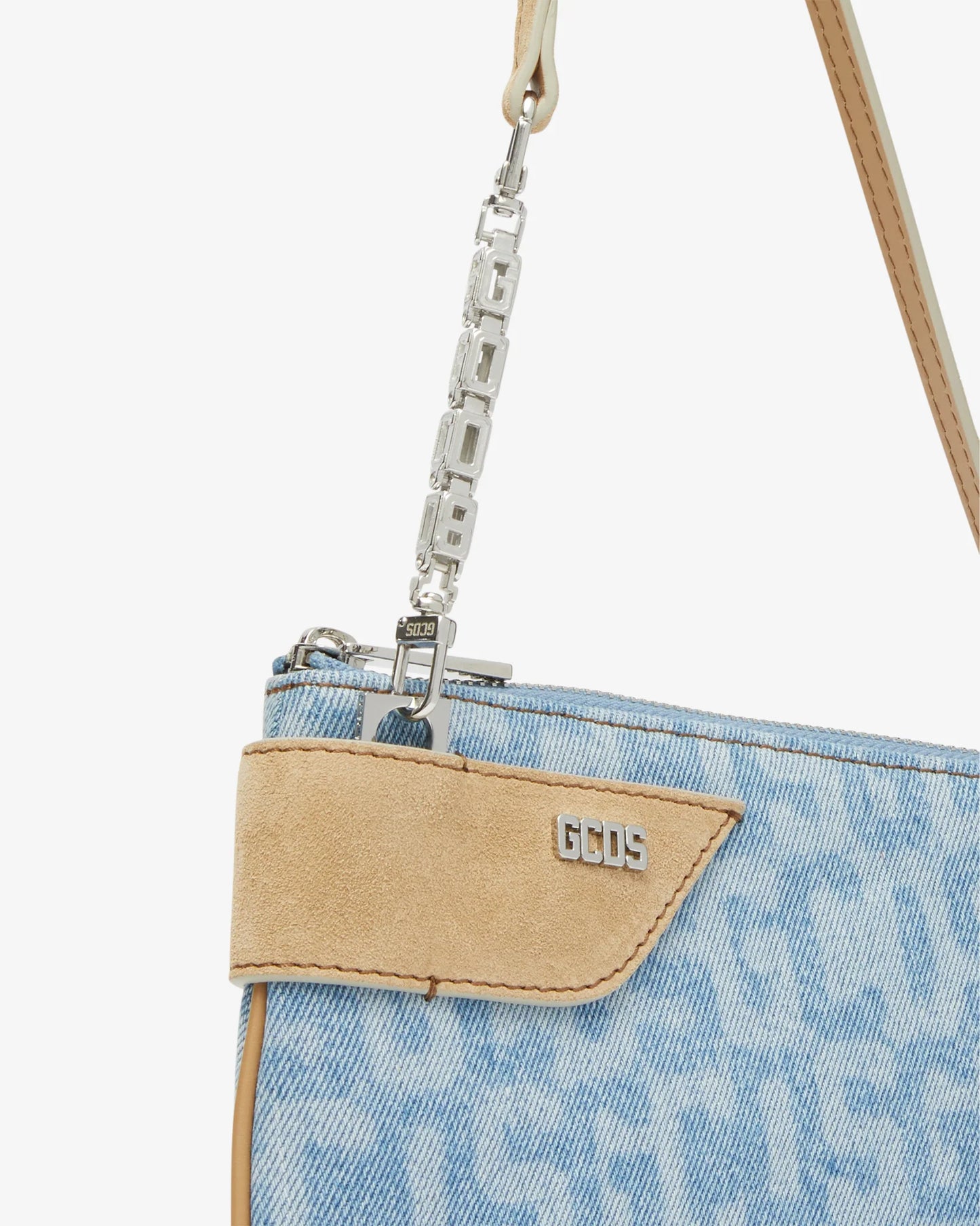 GCDS - COMMA NOTTE GCDS MONOGRAM DENIM BAG