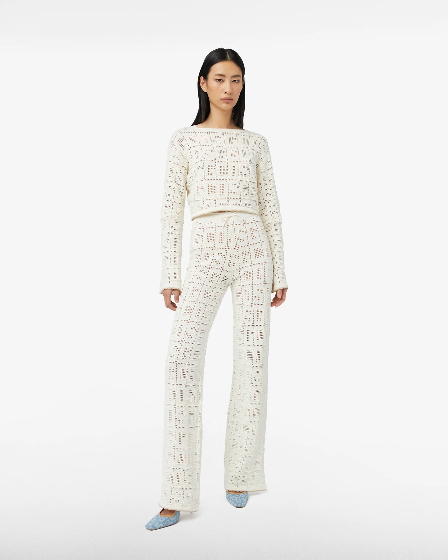 GCDS - GCDS MONOGRAM MACRAME TROUSERS