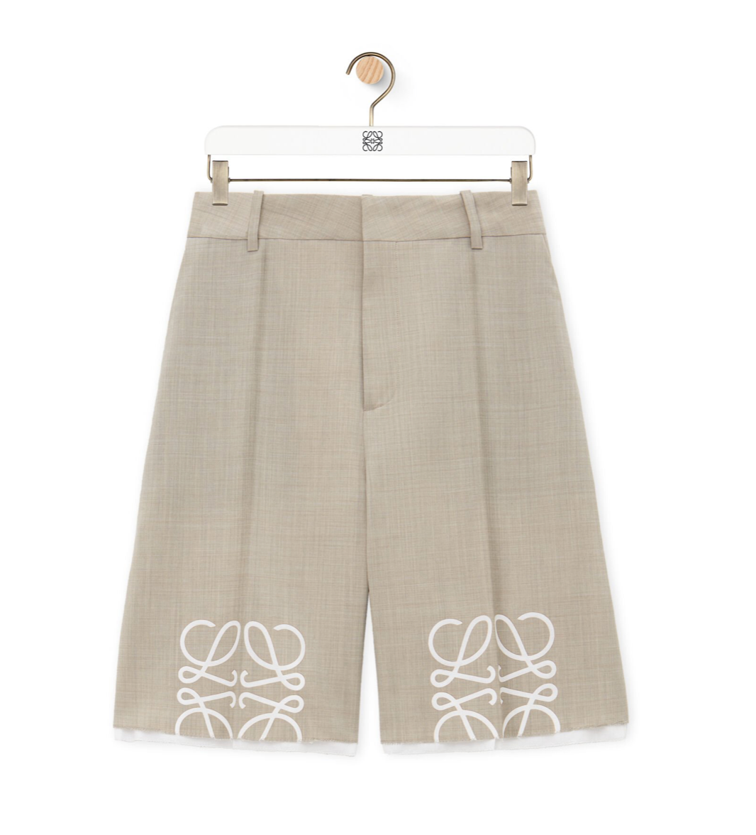 LOEWE - LIGHT BEIGE MELANGE TROUSERS