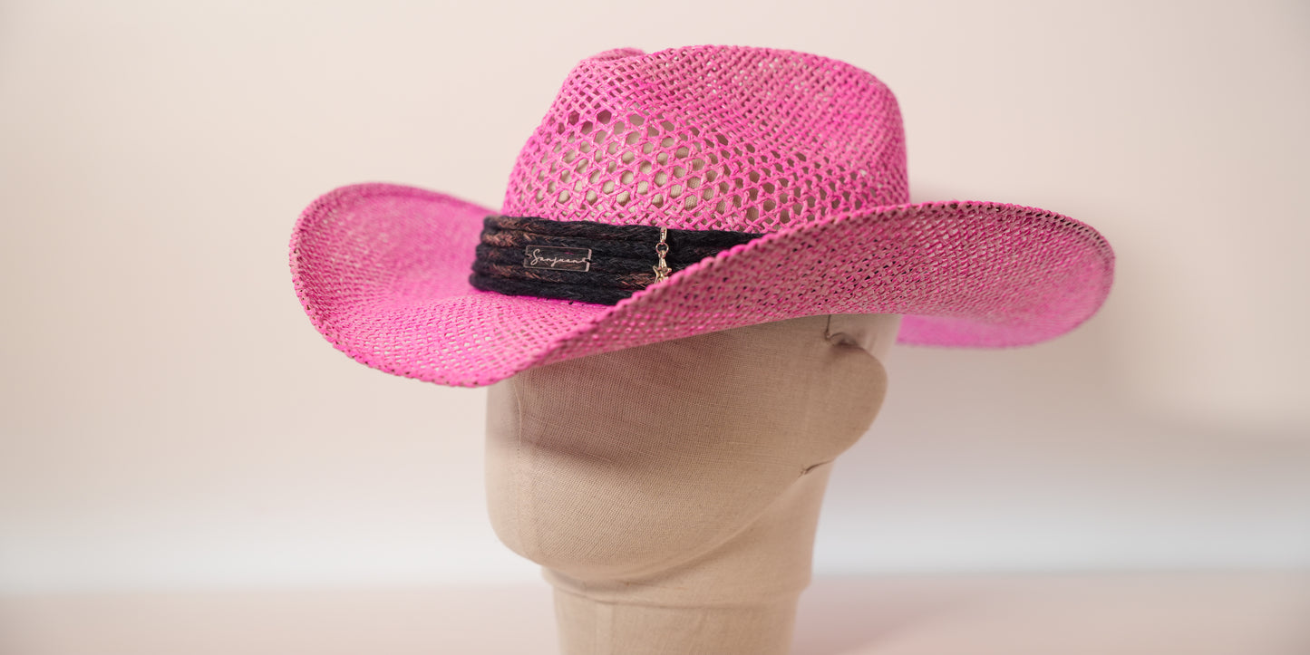 SANJUAN SOMBRERO COWBOY ROSADO