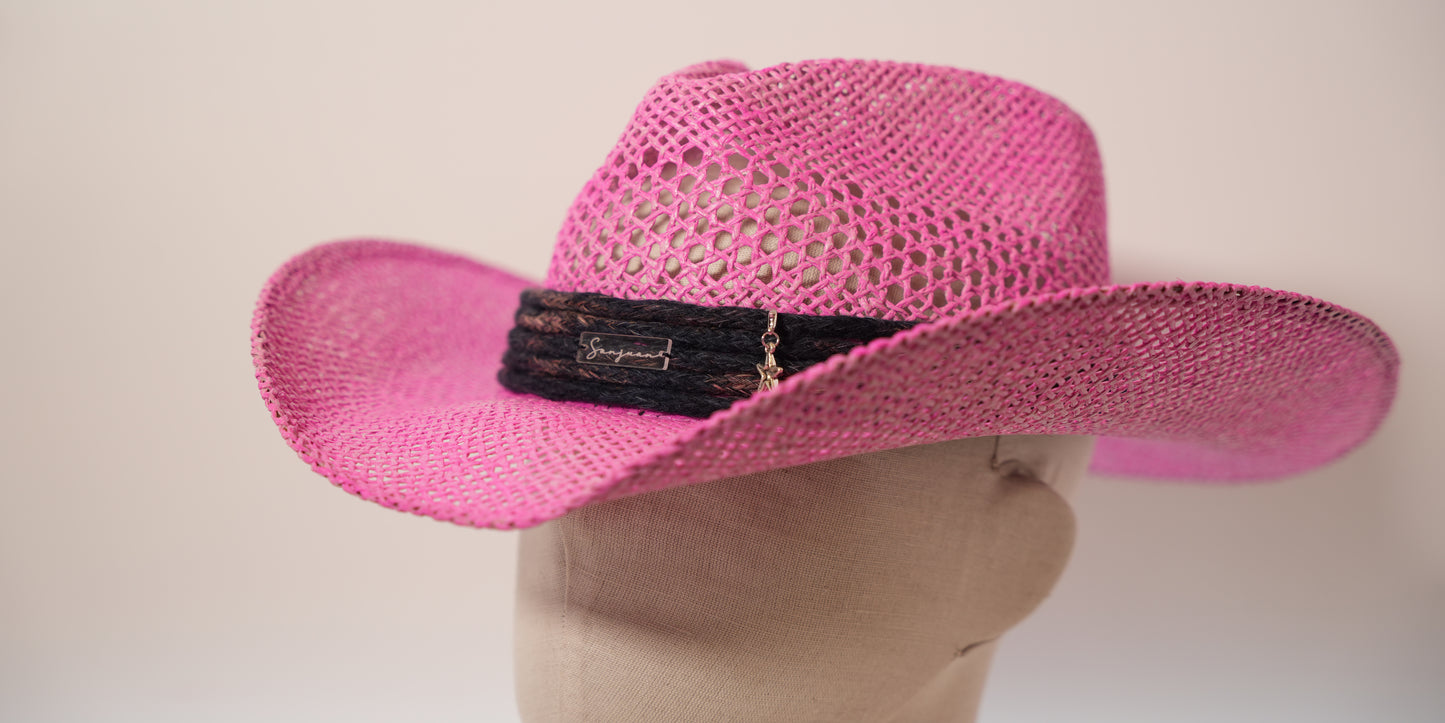 SANJUAN SOMBRERO COWBOY ROSADO