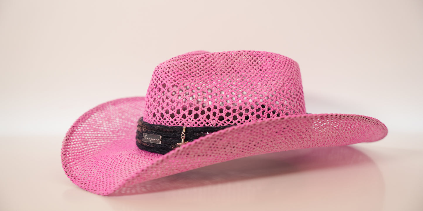SANJUAN SOMBRERO COWBOY ROSADO