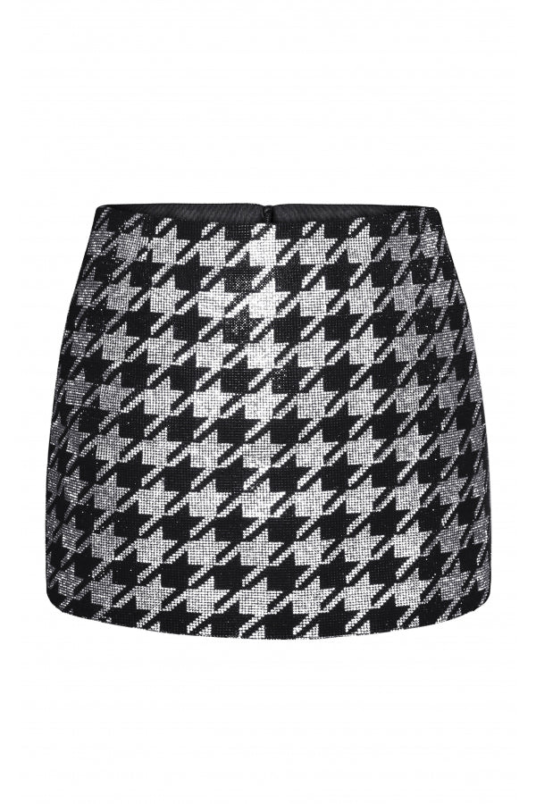 NUÉ - GIZELLE SKIRT PIED DE POULE CRYSTAL BLACK