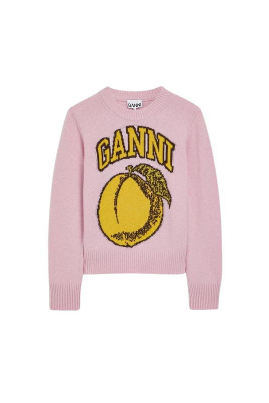 GANNI - GRAPHIC O-NECK PULLOVER