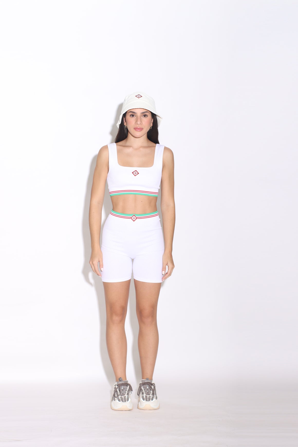 CASABLANCA - SEAMLESS RIBBED CROP TOP