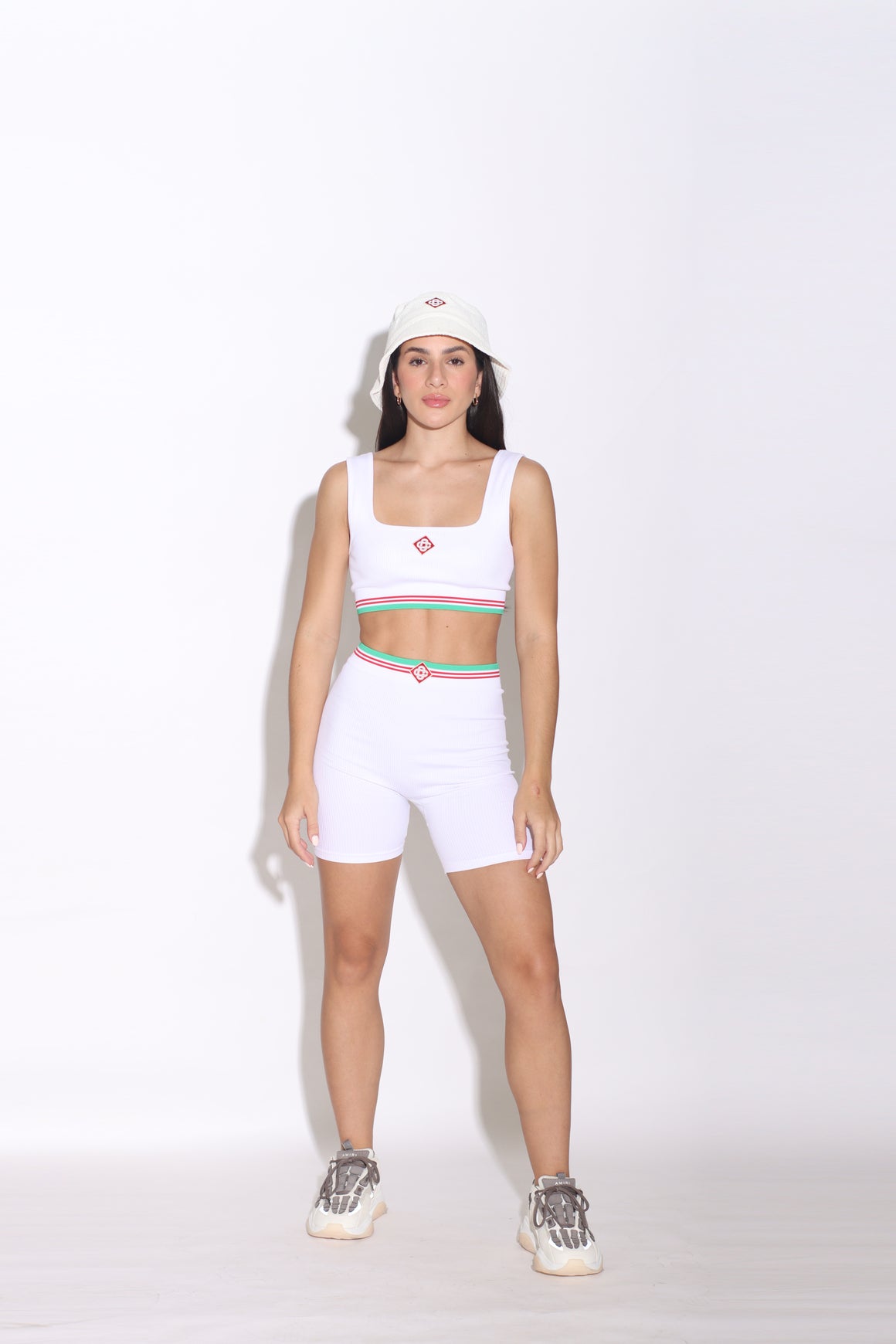 CASABLANCA - SEAMLESS RIBBED CROP TOP