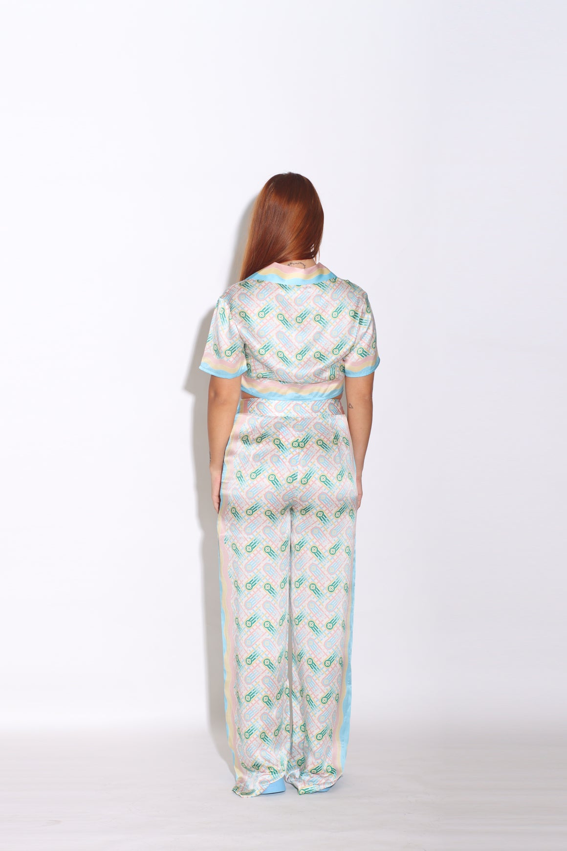 CASABLANCA - PRINTED STRAIGHT LEG TROUSERS