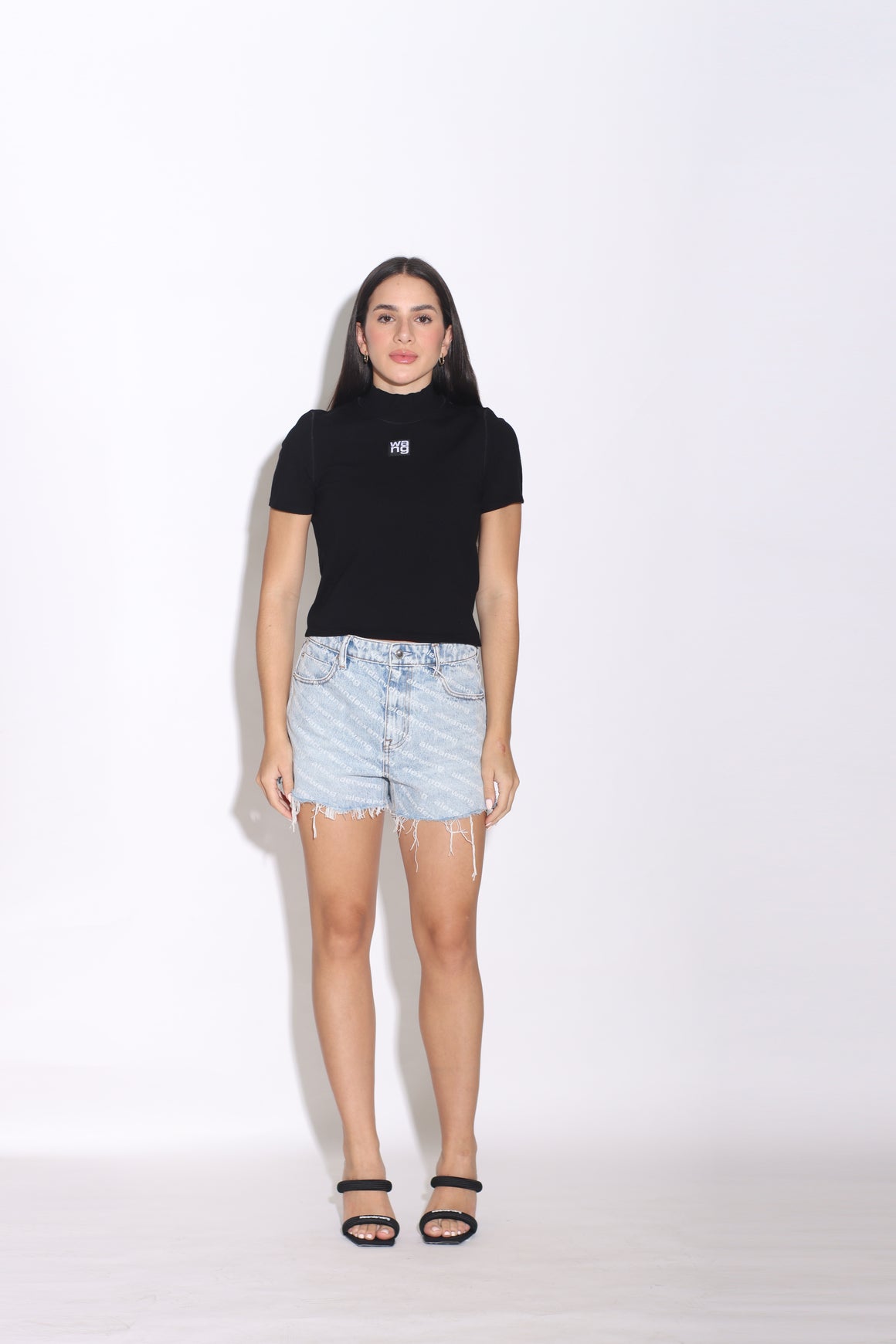 ALEXANDER WANG - BITE SHORT - PEBBLE BLEACH WITH