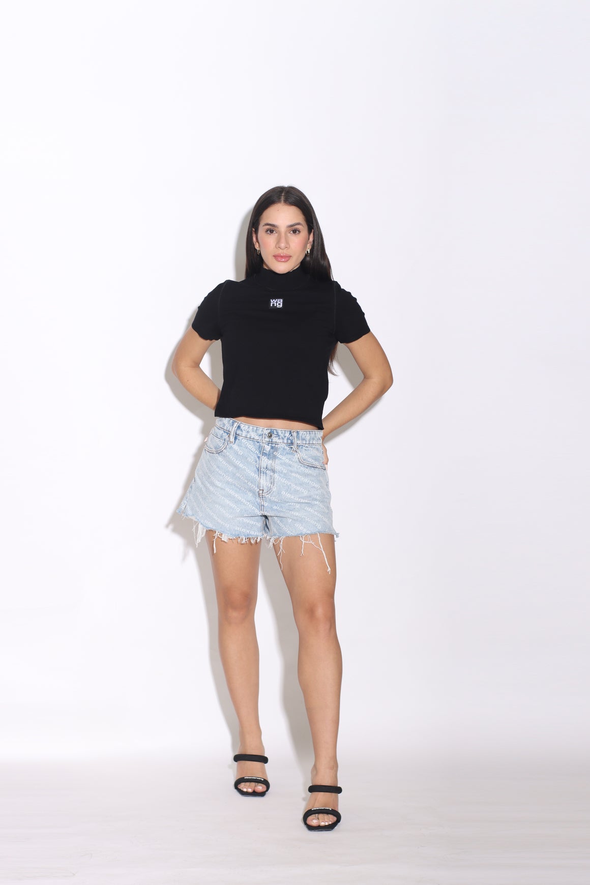 ALEXANDER WANG - BITE SHORT - PEBBLE BLEACH WITH