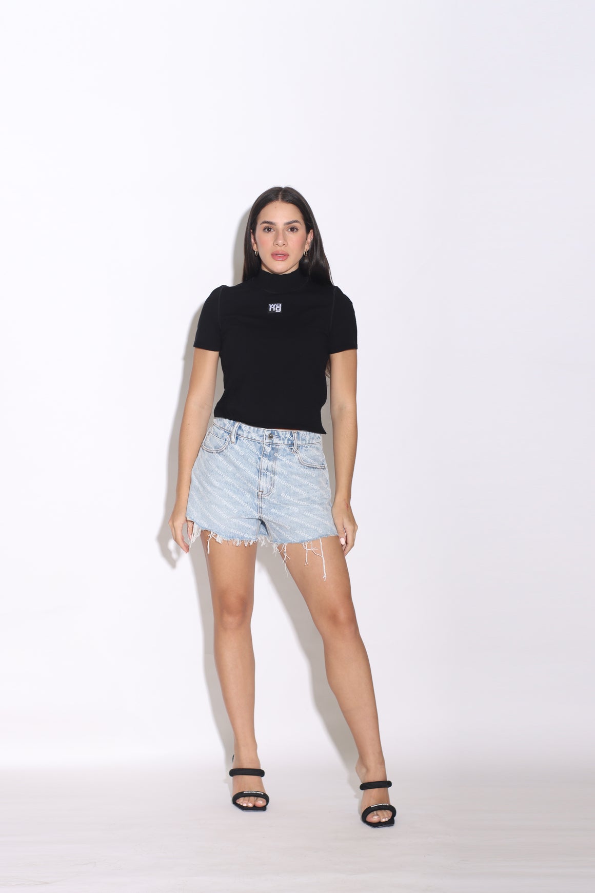 ALEXANDER WANG - BITE SHORT - PEBBLE BLEACH WITH