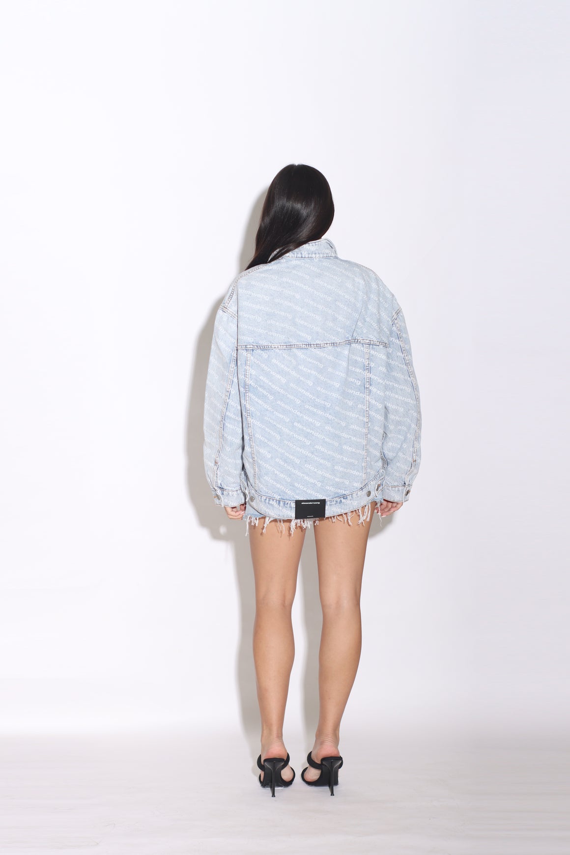 ALEXANDER WANG - FALLING BACK JACKET - PEBBLE BLEACH W LO