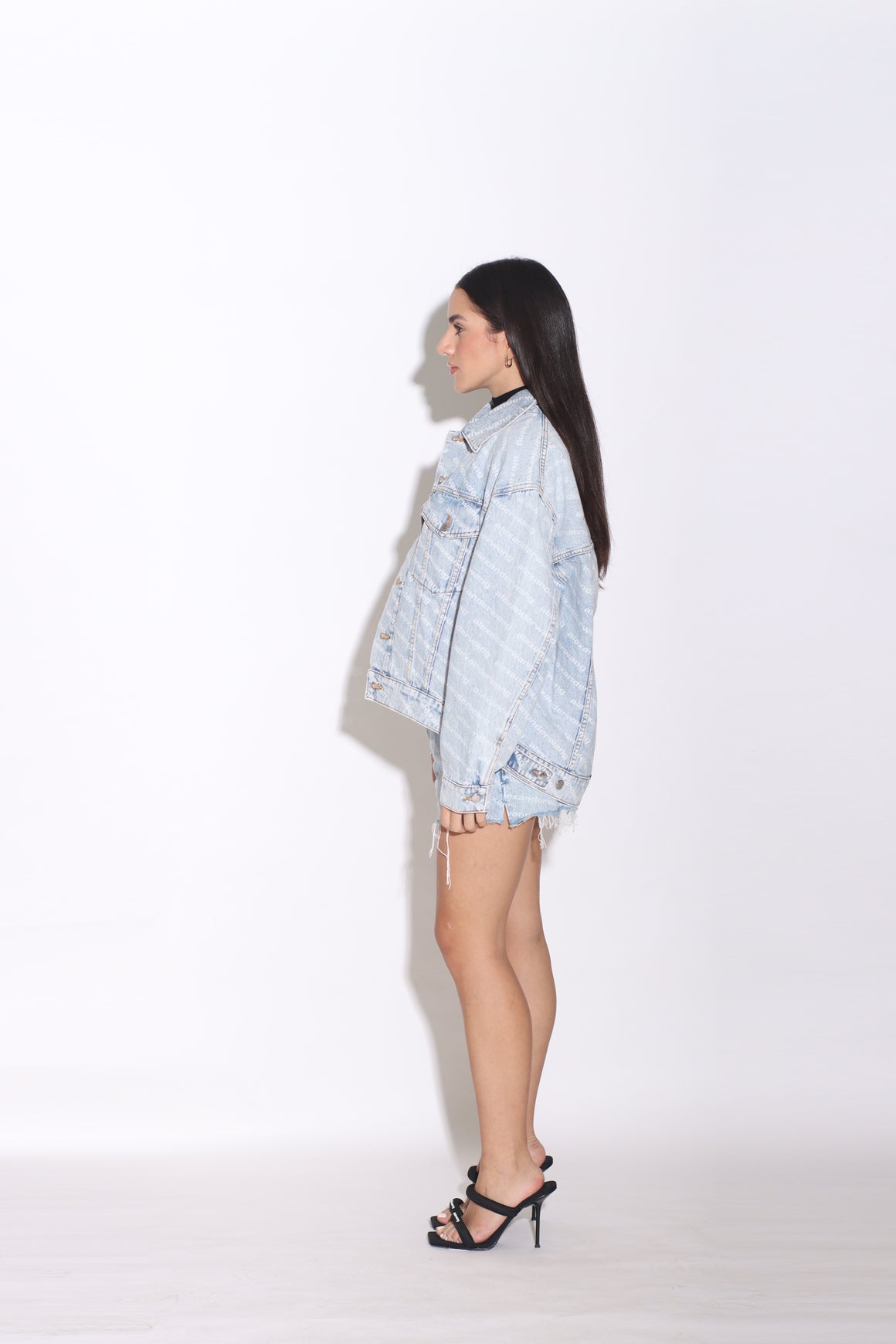 ALEXANDER WANG - FALLING BACK JACKET - PEBBLE BLEACH W LO